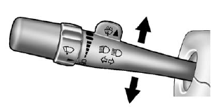 GMS Sierra: Turn and Lane-Change Signals. An arrow on the instrument panel cluster flashes in the direction of the turn or lane change.